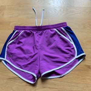 Under-Armour Purple/Blue Heat Gear Shorts (size-S)